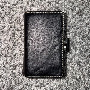 Black Genuine Leather Women's Wallet Card Cash Holder